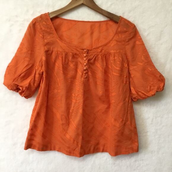 Banana Republic Tops - Banana Republic Coral Puff Short Sleeve Top